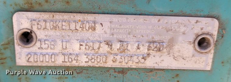 image for item KU9367 1969 Ford F600  dump truck