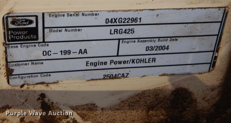image for item LP9343 2004 Kohler 20RZ  generator