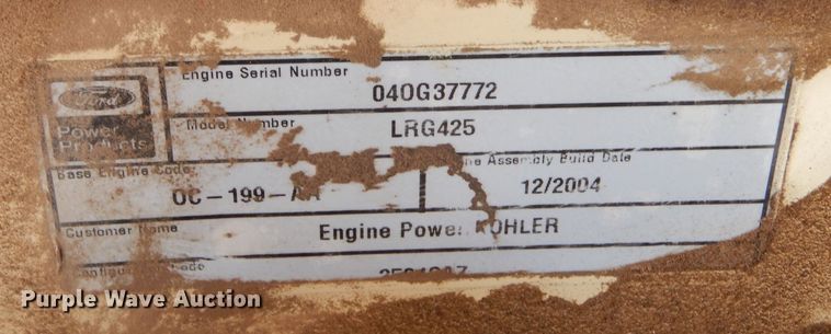 image for item LP9344 2005 Kohler 20RZ  generator