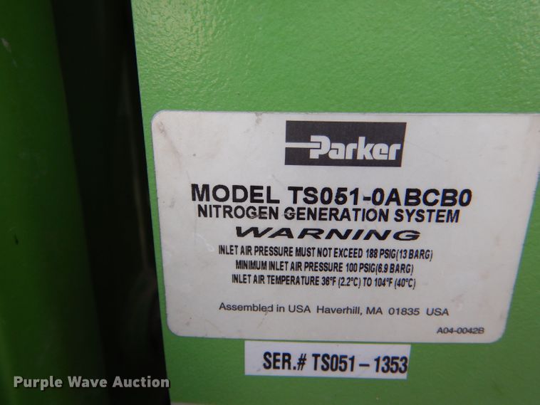 image for item LP9350 Parker TS051-0ABCB0  nitrogen generation system