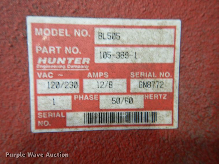 image for item LP9351 Hunter BL505  brake lathe