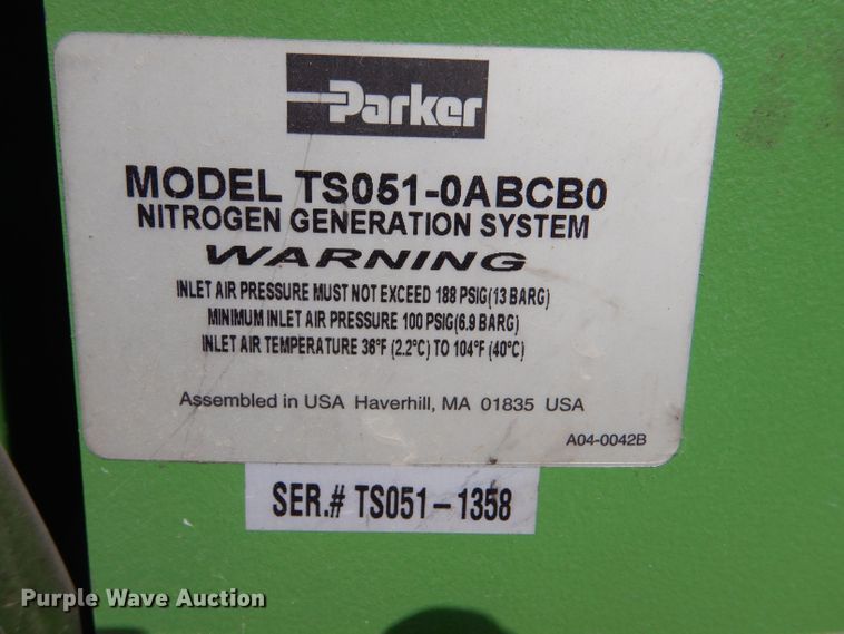 image for item LP9352 Parker TS051-0ABCB0  nitrogen generation system