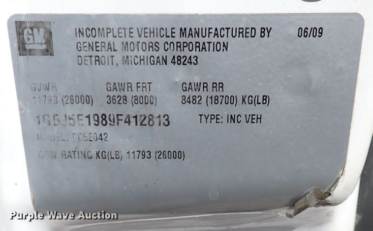 image for item LU9056 2009 Chevrolet C5500