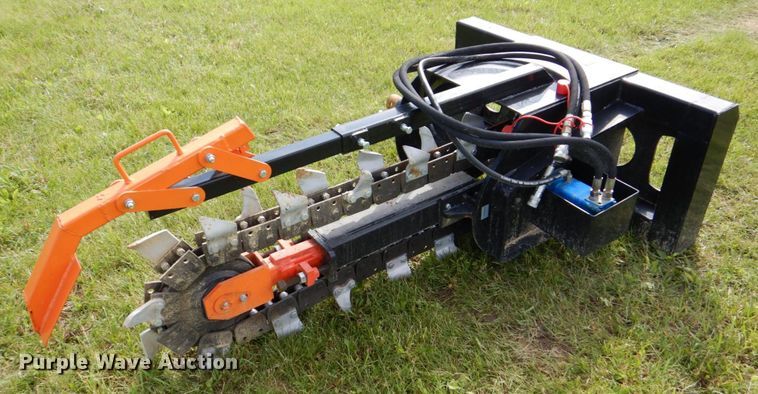 image for item MF9107 2021 Mower King ECSSCT72  skid steer trencher