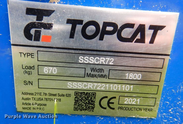 image for item MF9114 2021 TopCat SSSCR72  skid steer soil conditioner