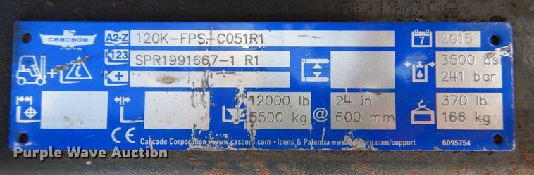 image for item MF9115 Clark CGC550  forklift