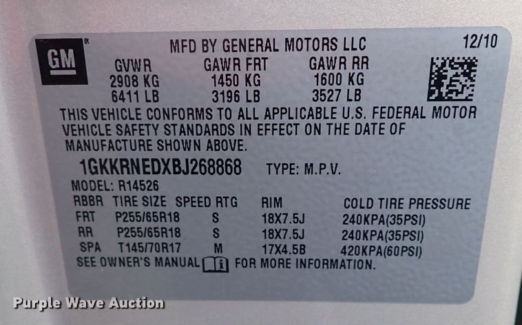 image for item MF9517 2011 GMC Acadia  SUV