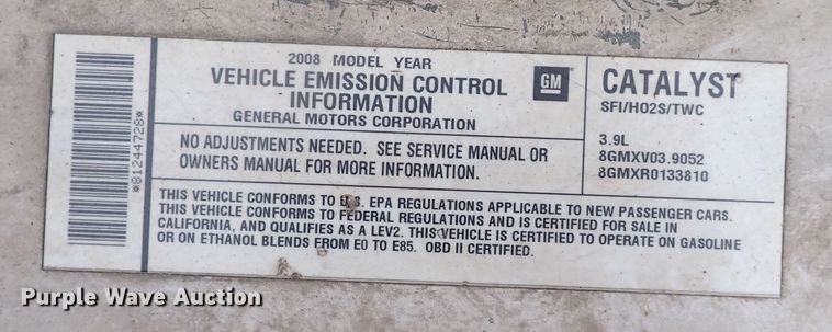 image for item MF9520 2008 Chevrolet Impala Police