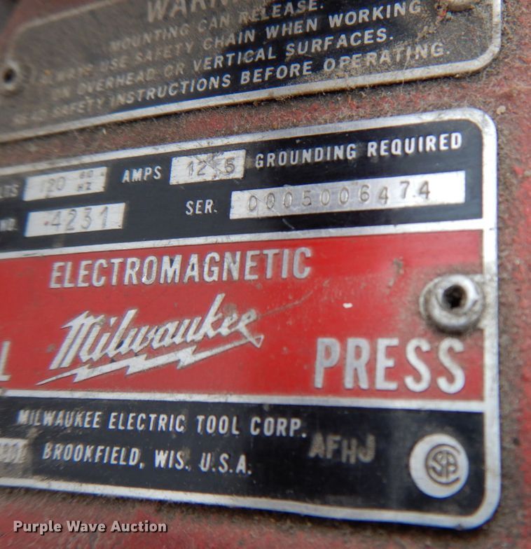 image for item MU9629 Milwaukee  electromagnetic drill press