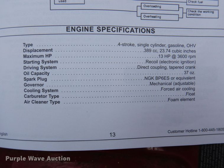 image for item MU9630 2011 Powermate PM105007.01  generator