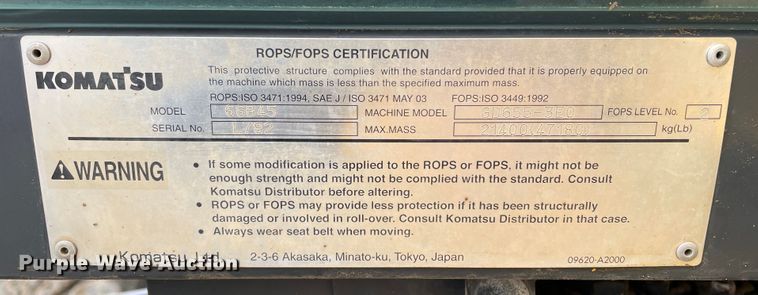image for item DJ5199 2008 Komatsu GD655-3E0  motor grader