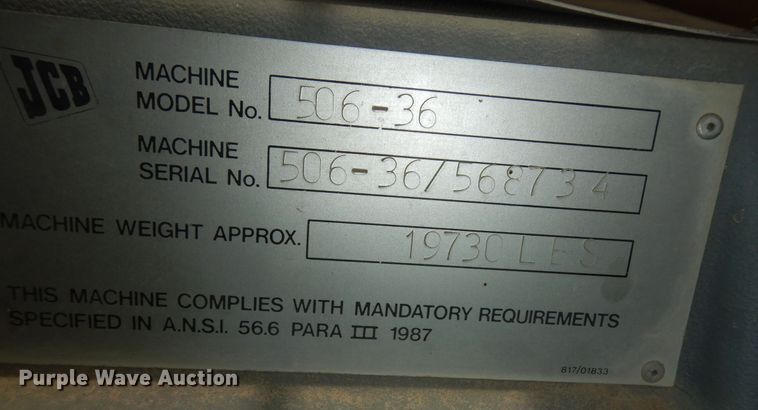 image for item DJ6112 1992 JCB 506-36  telehandler