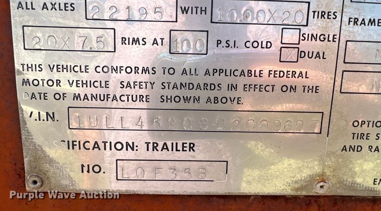 image for item DJ7659 1981 Multi Tech  drop deck equipment trailer