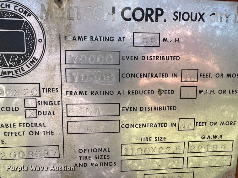 image for item DJ7659 1981 Multi Tech  drop deck equipment trailer