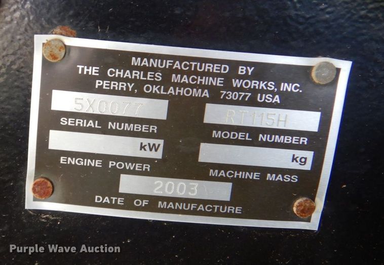 image for item DM2245 2003 Ditch Witch RT115  cable plow