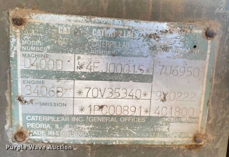 image for item DM4165 Caterpillar D400D  haul truck