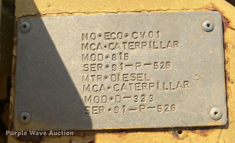 image for item DM4167 1973 Caterpillar 815  soil compactor