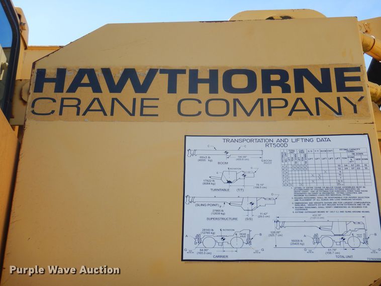 image for item DN0332 1995 Grove RT530D  crane