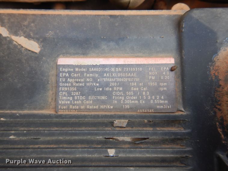 image for item DN0334 2011 Komatsu PC350LC-8  excavator