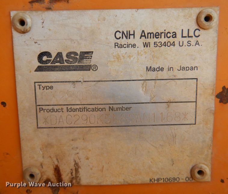 image for item DN0335 Case CX290B  excavator