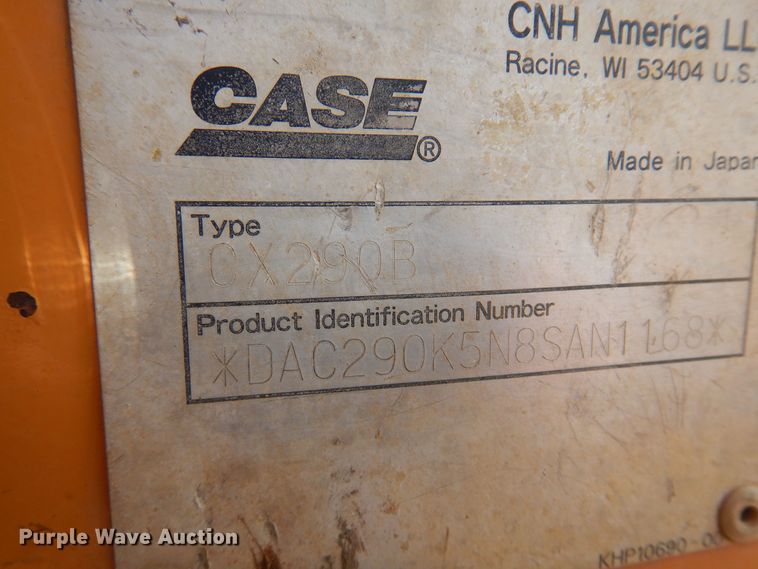 image for item DN0335 Case CX290B  excavator