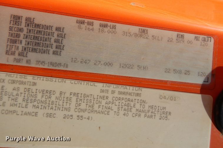 image for item DN1593 2002 Sterling LT9511  dump truck