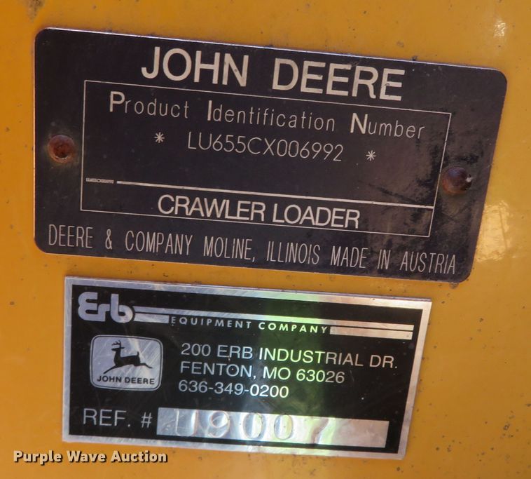 image for item DN7990 2004 John Deere 655C  track loader