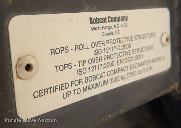 image for item DP4291 2015 Bobcat E26  mini excavator