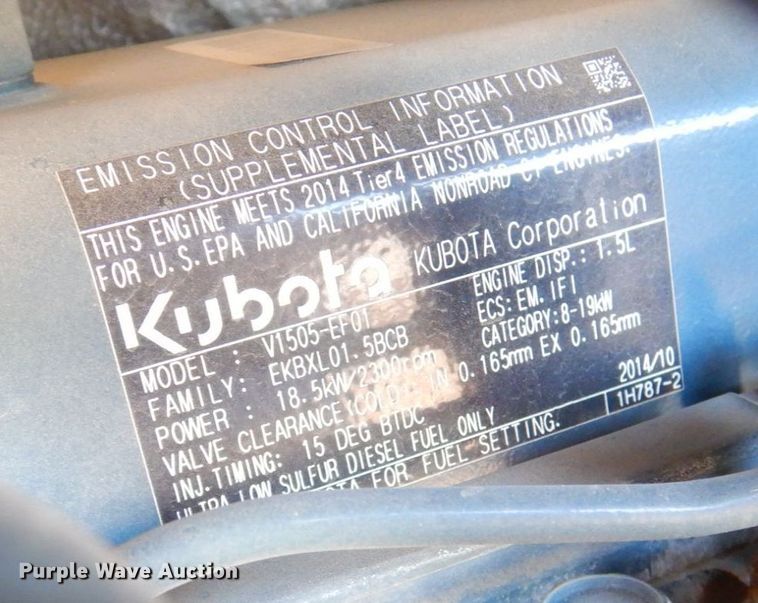 image for item DP4291 2015 Bobcat E26  mini excavator