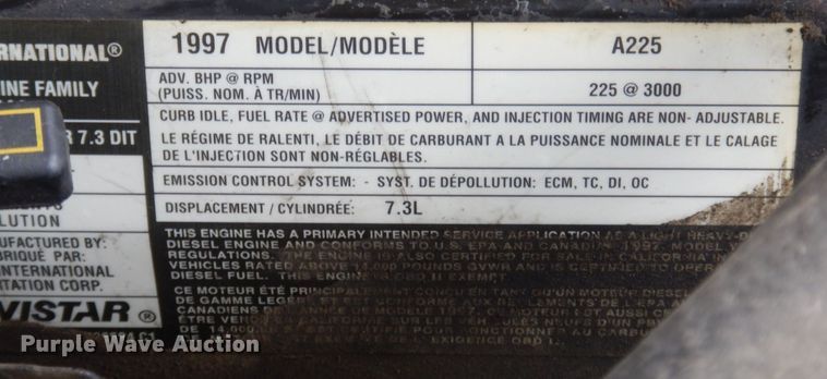 image for item DP5568 1997 Ford F450 Super Duty  drilling rig truck