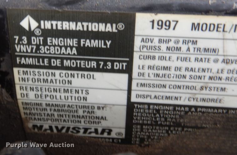 image for item DP5568 1997 Ford F450 Super Duty  drilling rig truck