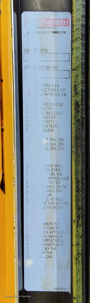 image for item DR0895 2007 Kenworth T800  dump truck