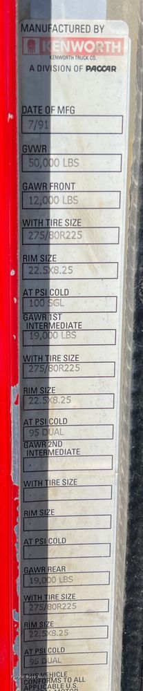 image for item HL9131 1992 Kenworth T600  dump truck