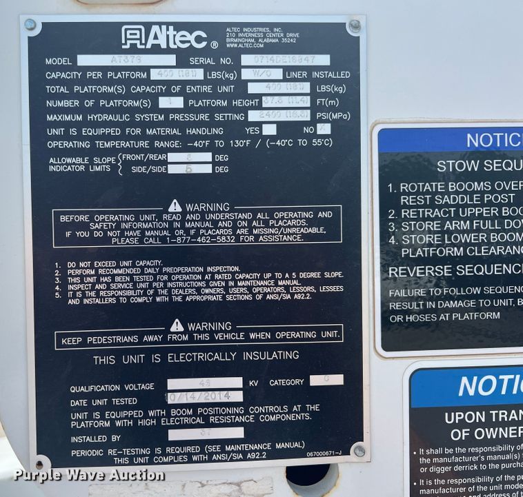 image for item HL9136 2015 Ford F550 Super Duty  bucket truck