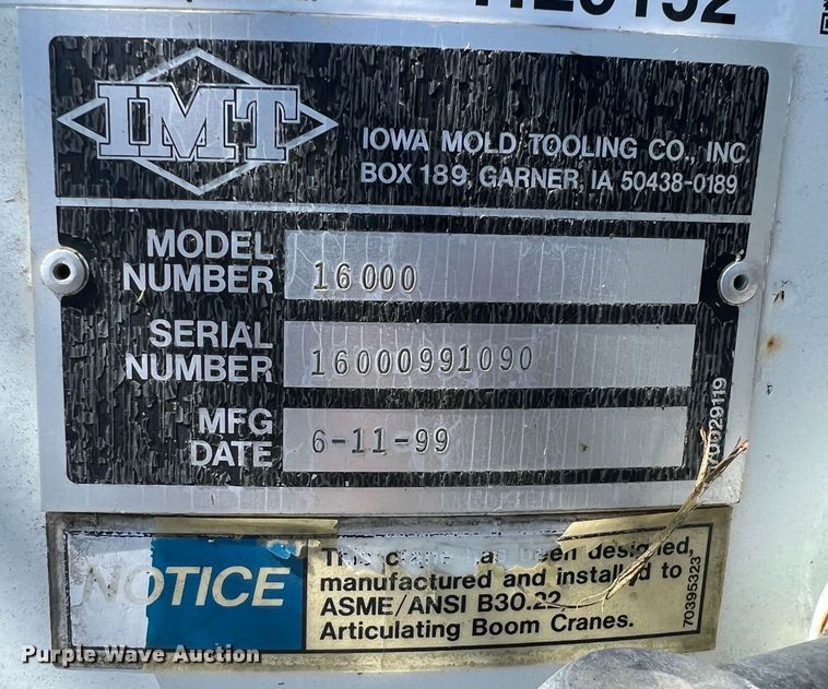 image for item HL9152 IMT 16000  crane