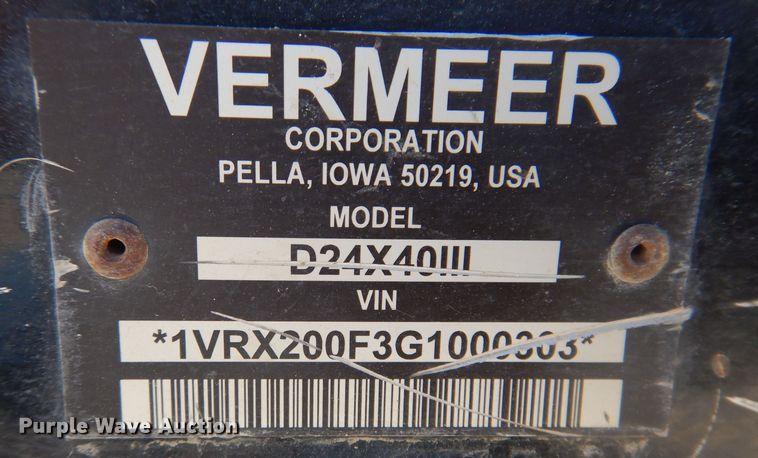 image for item JH9710 2016 Vermeer D24x40 Series III  directional boring unit