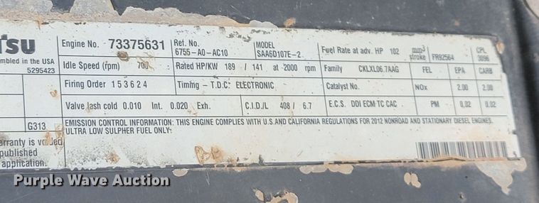 image for item JL9392 2011 Komatsu PC290LC-10  excavator
