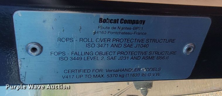 image for item KA9304 2012 Bobcat V417  telehandler