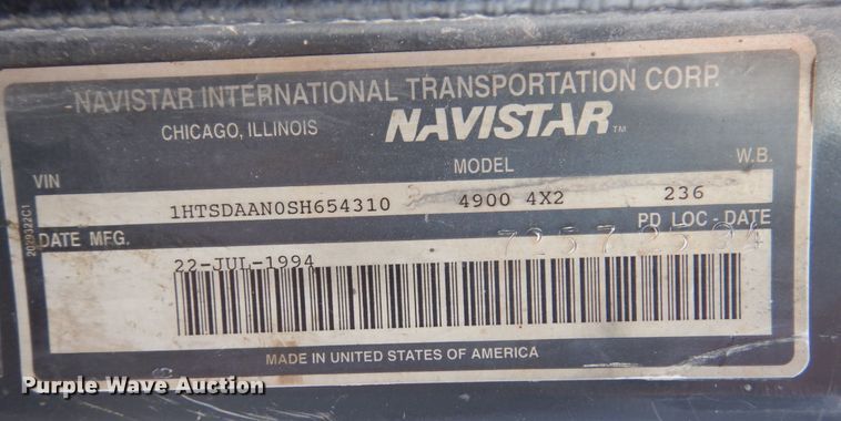 image for item KR9271 1995 International 4900  dump truck