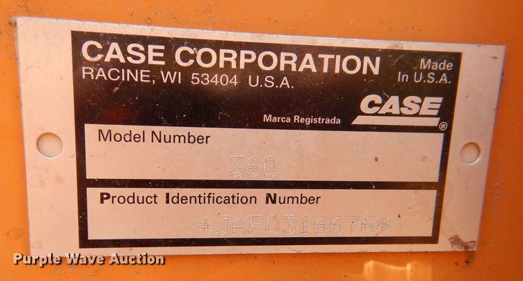 image for item LP9349 2001 Case 360  trencher