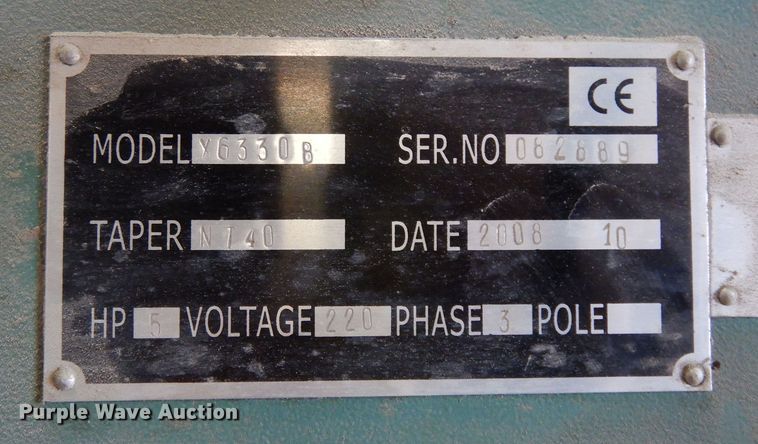 image for item MD9220 2008 Grizzly X6330B  milling machine