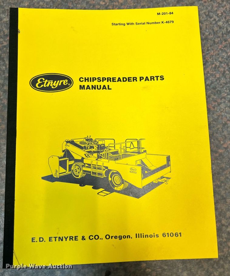 image for item MF9102 1982 Etnyre ETN-82  chip spreader