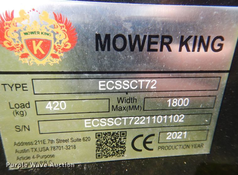image for item MF9105 2021 Mower King ECSSCT72  skid steer trencher