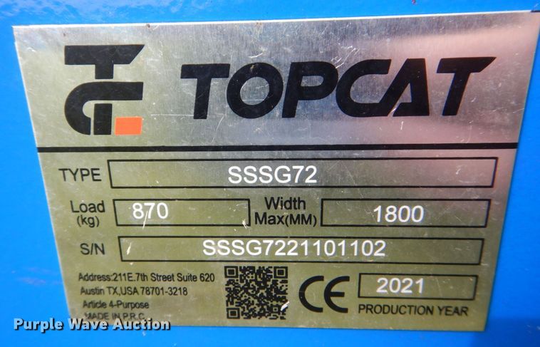 image for item MF9112 2021 TopCat SSSG72  skid steer grader