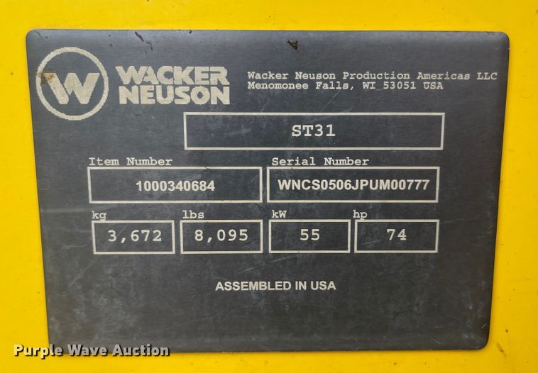 image for item MJ9783 Wacker Neuson ST31  tracked skid steer loader