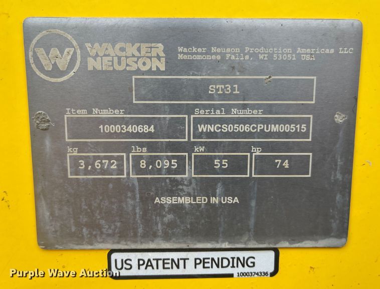 image for item MJ9784 Wacker Neuson ST31  tracked skid steer loader
