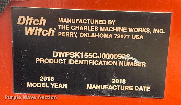 image for item MJ9785 2018 Ditch Witch SK1550  compact utility loader