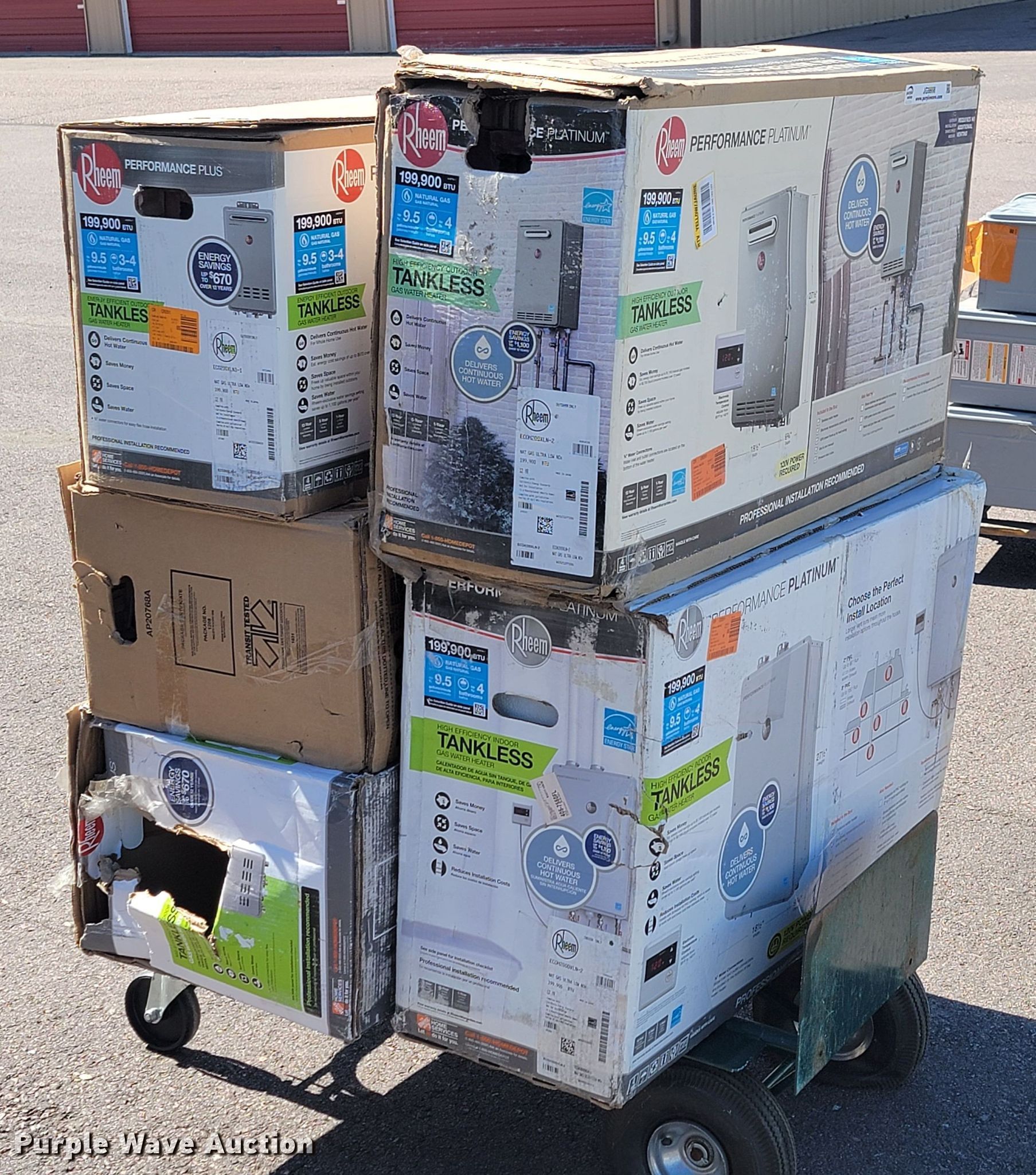 5) Rheem tankless water heaters in Mitchell, SD | Item JG9868 sold | Purple  Wave