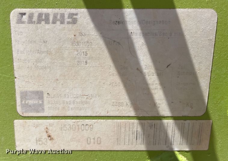 image for item DJ5241 2016 Claas Orbis 900  rotary forage head