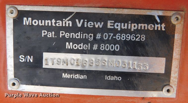 image for item DJ7667 1992 Mountain View Equipment MVE8000  bale stacker